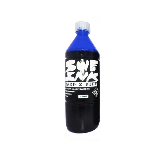 Sweink hard 2 buff 1000ml Blue graffiti ink refill * Blue