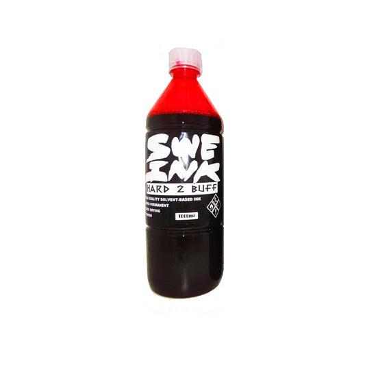 Sweink hard 2 buff 1000ml graffiti ink refill * Red